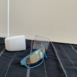 POC Blue Sunglasses with Mirrored Lenses for Cycling